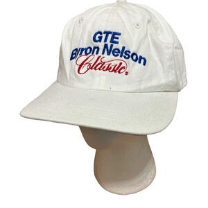 GTE Byron Nelson Classic Golf Tournament White Golf Hat Cap Strap Buckle Vintage